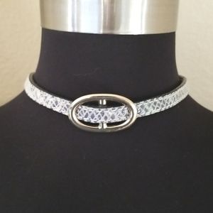 Michael Kors Gold Silver Gray Animal Print Choker Wrap Bracelet
